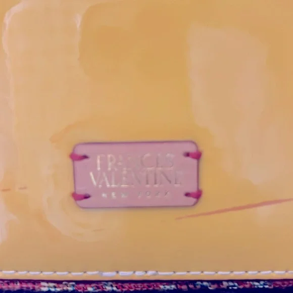 Frances Valentine, yellow shiny crossbody. - Picture 3 of 6
